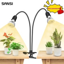 SANSI 2 Head LED Grow Light Full Spectrum for Indoor Plants Lighting Growth Lamp