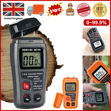 Wood Moisture Meter Hygrometer LCD Timber Damp Detector Logs Moisture Meter UK