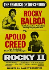 A3/A4 - Rocky 2 Stallone vs Apollo Creed Boxing Movie Art Posters