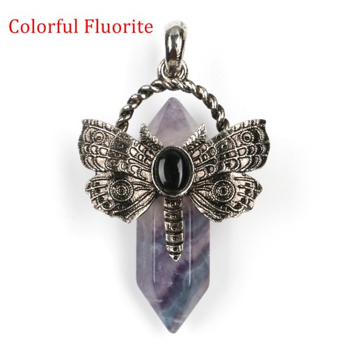 Natural crystal chakra moth - natural,