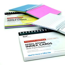 50 x Index Cards Spiral Bound