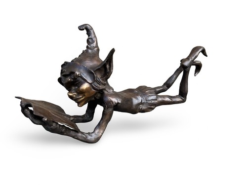 Bronze goblin garden elf - bronze, pixie