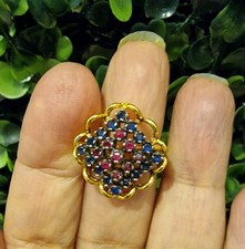 Pakistani Indian Gold Plated Juraou Zircons Adjustable Ring
