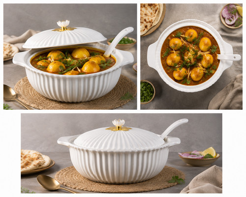 Elegant white ceramic serving - elegant,
