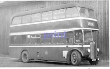 DONCASTER TRANSPORT BLUE ENSIGN AEC REGENT BUS 122 196X 5x3 PHOTOGRAPH