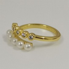 Pearls & Stones Open Ring
