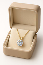 3ct Pendant Necklace Yellow