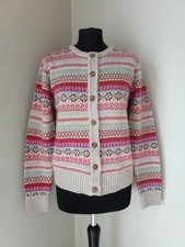 Papaya Womens Cardigan Size 16 Wool Blend Button Up Crew Neck Knitted Sweater