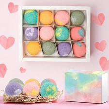 100% Natural Handmade Organic Bath Bomb Gift Set With Essential Oils pack of  12