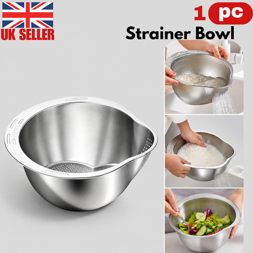 Stainless steel rice washer - stainless,