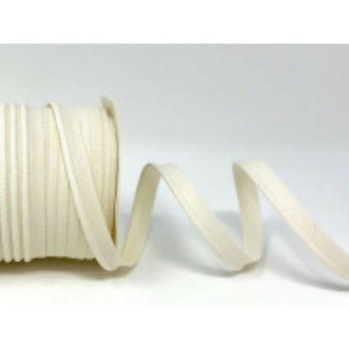 10mm cream poly cotton - cotton, flanged