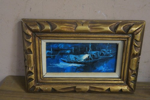 Vintage signed original oil - original, on