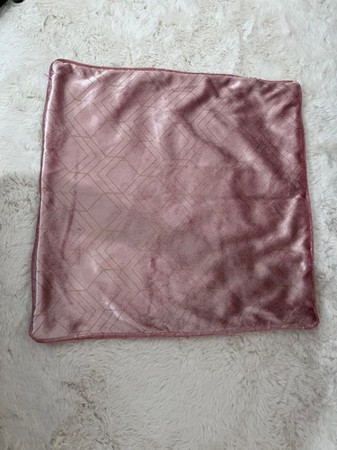 Pink gold geometric velvet - pink/gold,