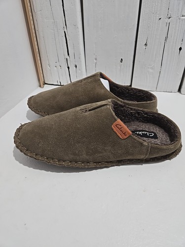 Clarks mens slippers 10m - mens, camel