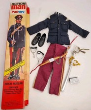 Vintage Action Man Royal Hussar Original Part Uniform with Locker Box Palitoy 