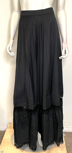 Vtg 60s mexican black pintuck - 60s,