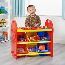 Kids 6 Bin Toy Storage Unit w/