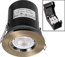 Antique Brass Fire Rated Fixed