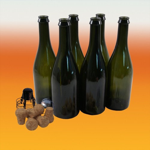 Champagne bottles with - x,