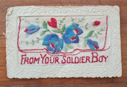 Ww1 woven postcard - woven, postcard: