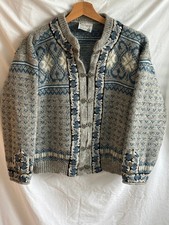 Gann Sporty Norwegian Pure Wool Ladies Cardigan – size 14 / Med