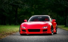 Painting Style Wallpaper Poster Peelable Mazda RX-7 3rd FD3S 1991 Red MRX7-005W2