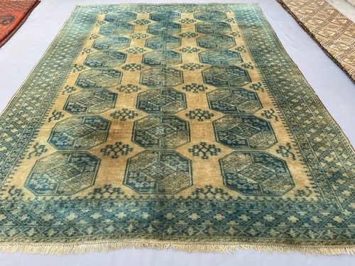 6x9 faded teal ersari turkmen - teal,
