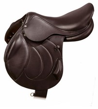 Close Contact Leather English Jumping Horse Riding Saddle & Tack Set 12" to 19"