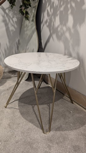 Marble circular coffee table - marble,