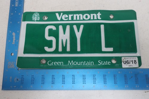 Vermont license plate tag - license,