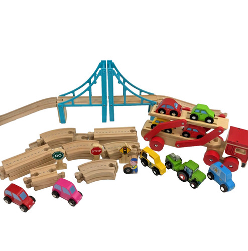 Car track road - road, wooden