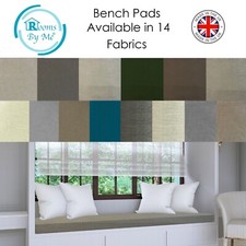 Premium Indoor Bench Cushion/Seat Pad, Customised Sizes, 14 Designs