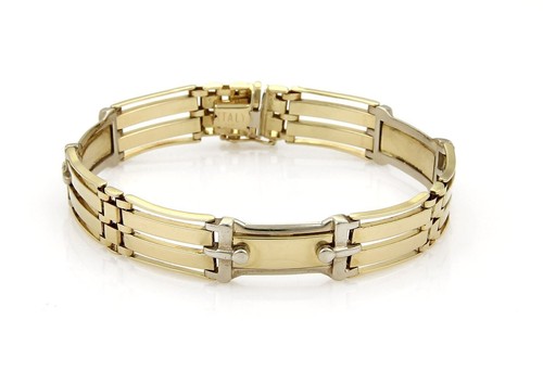 Long curved 14k - 14k, two-tone