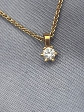 18ct gold necklace with - gold,