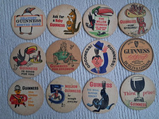 12 Guinness Gilroy original beermats 1956-65