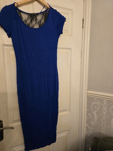 Blue dress with - with, black