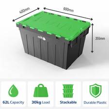 62L Green Heavy Duty Stackable