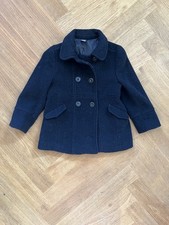 Navy Zara Kids Pea Trench Coat
