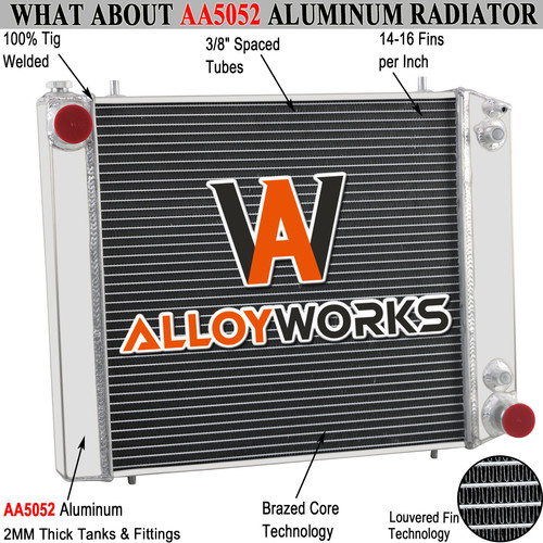 Row radiator for - 3-row, 1989-1994