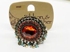 VINTAGE RIBBON & ASHER AFRICAN TRIBAL STYLE TASSLE ORANGE LADIES RING SIZE M