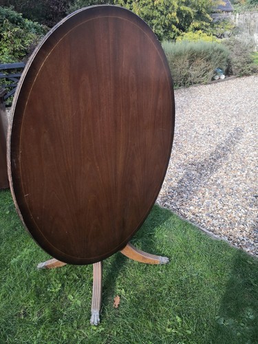 Vintage oval wooden pedestal - vintage,