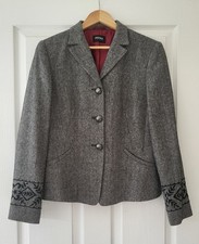 Hucke Womens Grey Herringbone