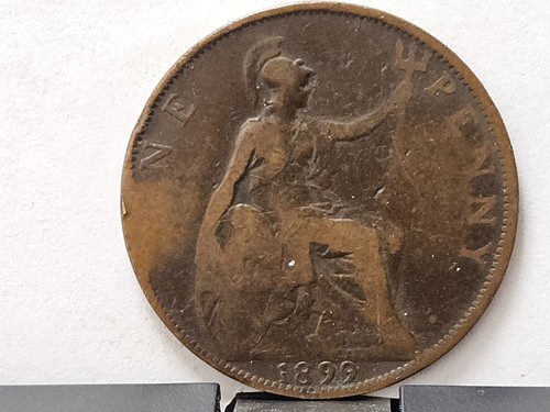 1899 victoria one penny coin