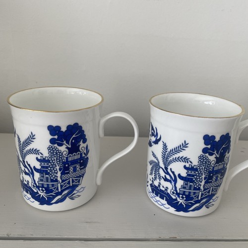 Pair bone china blue white - pair, &