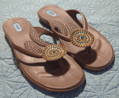 Oka women brown jeweled - oka,