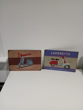 Lambretta Scooter Tin Signs Gift Idea MOD Metal Kitchen Retro Shed Workshop