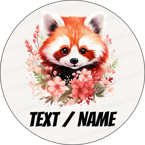 Red panda animal - panda, cake
