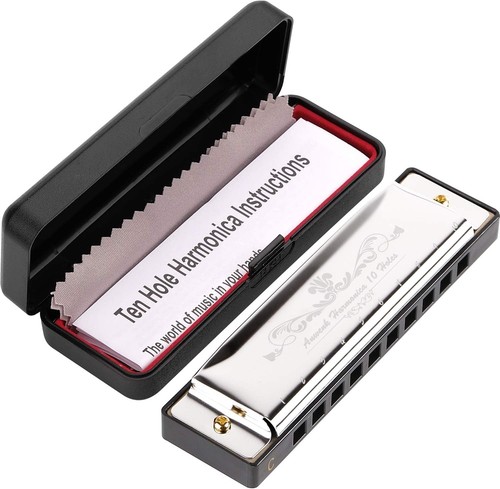Hole tone harmonica key - 10,