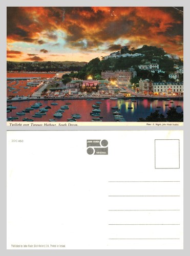 Vintage postcard twilight - postcard,