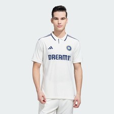 ADIDAS India Cricket Jersey 2025 Test Player Edition Match Shirt White